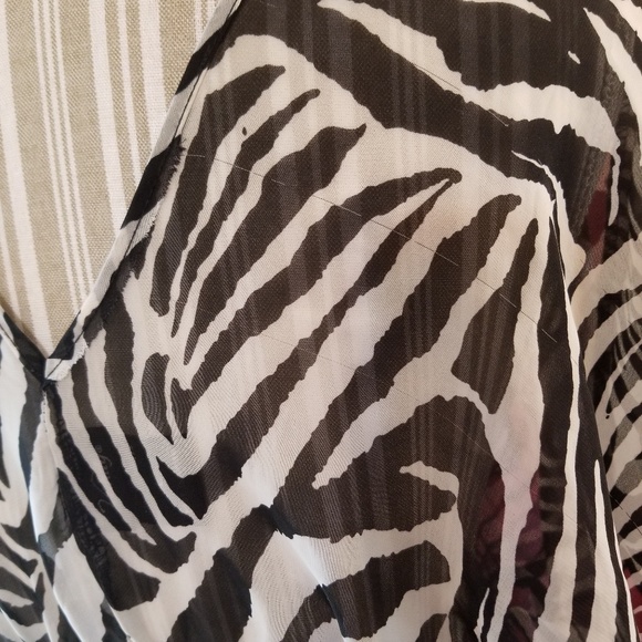 🌻🌺🌻VANITY ZEBRA STRIPED SHEER BLOUSE!! - Picture 6 of 8